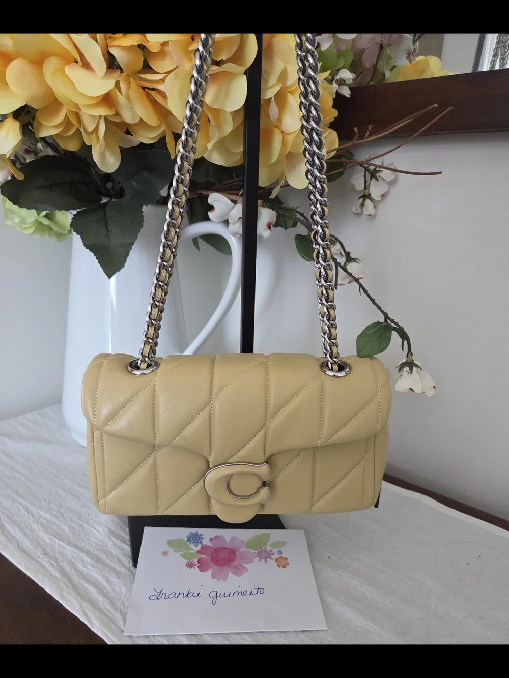 Coach Quilted Tabby 20 EUC Color: Hay - Picture 1 of 9